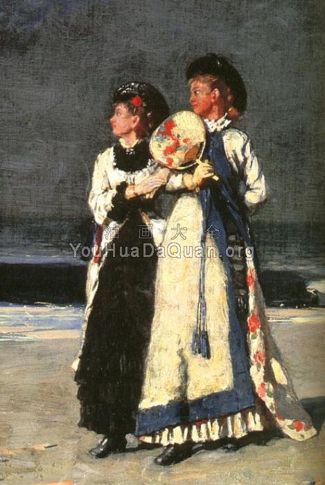 Promenade on the Beach, detail - 温斯洛·荷默